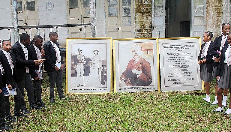 Pupils and Students visited Lord Lugard's residence in Ikot Abasi.